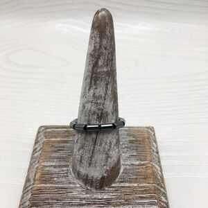 HANDCRAFTED Hematite Stretch Bead Ring